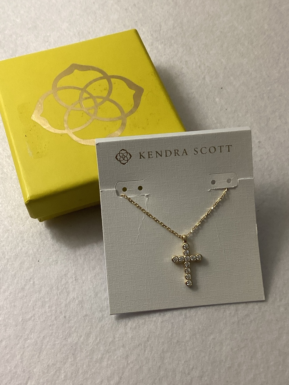Kendra Scott Gold-Tone Cross Crystal 19" Pendant Necklace
